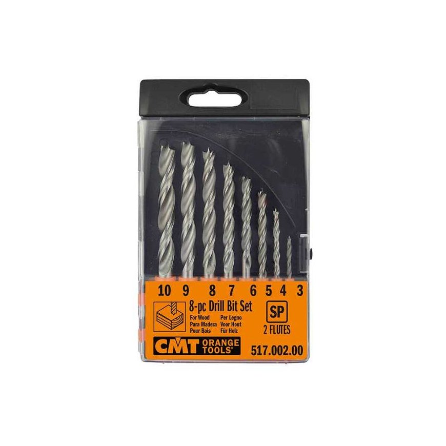 Wood drill set CMT 3/4/5/6/7/8/9/10 mm 8 pcs.