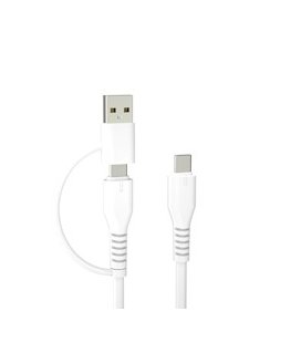 Forever recycling cable USB-A - USB-C 1,5m 3A KR60-AC-00 white