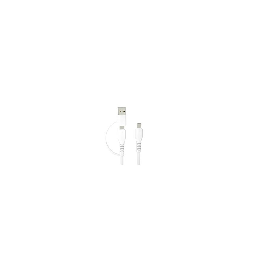 Forever recycling cable USB-A - USB-C 1,5m 3A KR60-AC-00 white