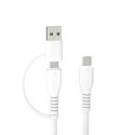 Forever recycling cable USB-A - USB-C 1,5m 3A KR60-AC-00 white