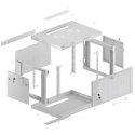 SZAFA INSTALACYJNA RACK WISZĄCA 19" 6U 600X450 Gray DRZWI PERFOROWANE LANBERG (FLAT PACK)
