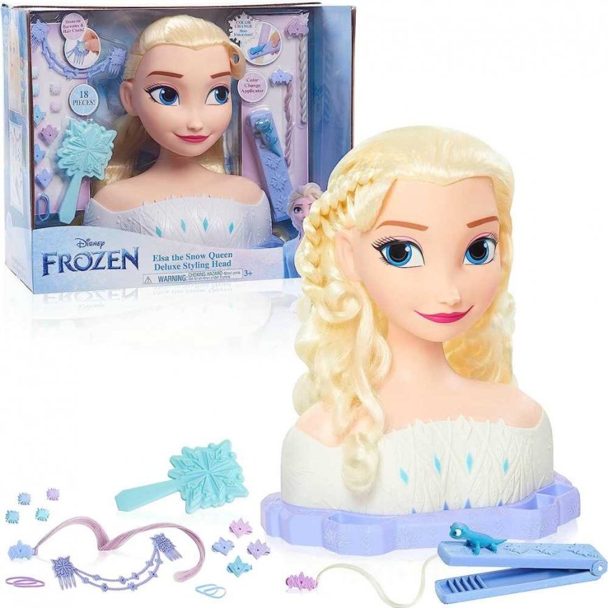 Doll Duża Głowa do czesania i stylizationi włosów Deluxe Księżniczka Disney Elsa Kraina Lodu + accessories – 2
