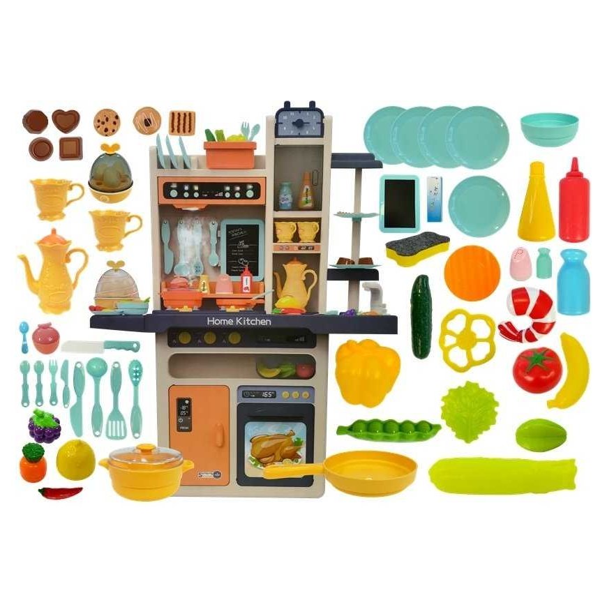 Lean Toys Oranžinė virtuvė vaikams 93,5 cm