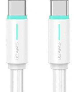 USAMS Kabel USB-C|USB-C 1m SJ734 biały|white YU Series SJ734USB0