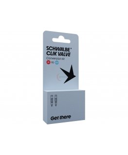 Schwalbe Clik valve core Juodas Clik valve conversion kit from Presta (SV) to Schvalbe Clik (SCV). , Set of 2