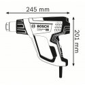 Bosch 0 601 2A6 201 karšto oro pistoletas 500 l/min 630 °C 2000 W Juoda, Mėlyna