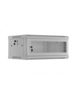 SZAFA INSTALACYJNA RACK WISZĄCA 19" 4U 600X450 Pilka DRZWI PERFOROWANE LANBERG (FLAT PACK)