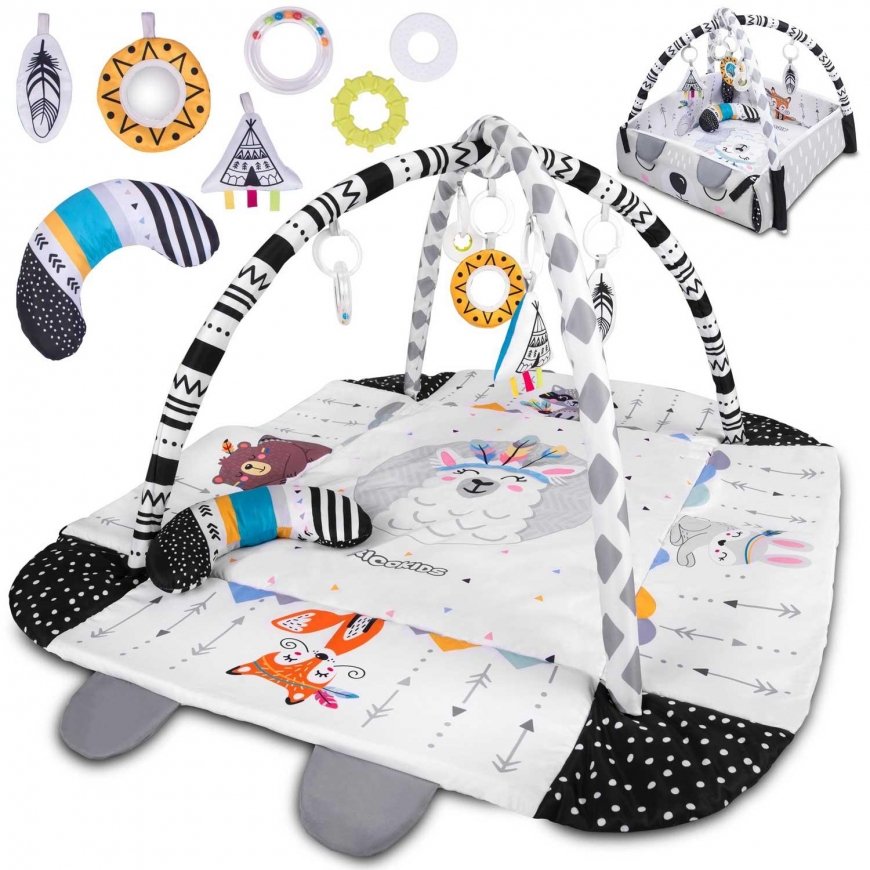 Ricokids Educational mat 100 x 100 cm + rattle as a gift