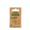 LR44 button cell battery DELTACO Ultimate Alkaline, 1,5 V, 1-pack / ULT-LR44-1P LR44 button cell battery DELTACO Ultimate Alkaline, 1,5 V, 1-pack / ULT-LR44-1P
