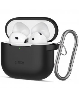TECH-PROTECT SILICONE HOOK APPLE AIRPODS 4 BLACK