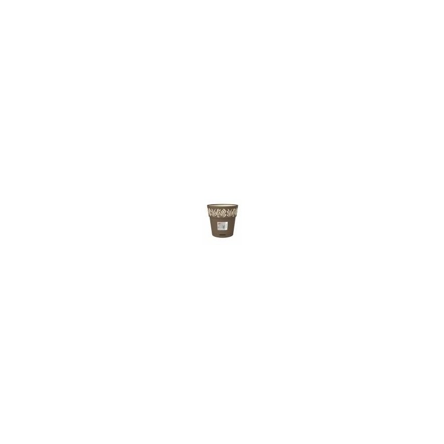 Flower pot with tray Gaia Ø20x19cm brown – 2
