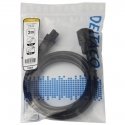 Deltaco 1902269 maitinimo kabelis Juoda 2 m IEC C14 IEC C5