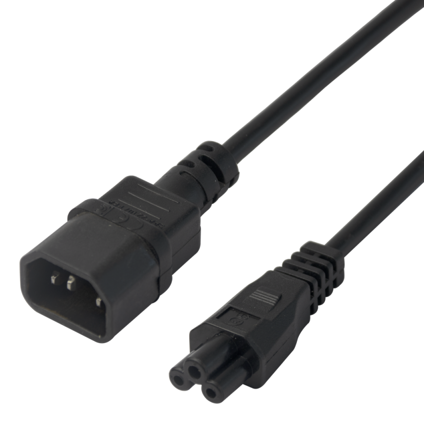 Power cable DELTACO IEC C14 - IEC C5, 2m, black / 1902269 – 2
