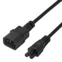 Power cable DELTACO IEC C14 - IEC C5, 2m, black / 1902269 Power cable DELTACO IEC C14 - IEC C5, 2m, black / 1902269