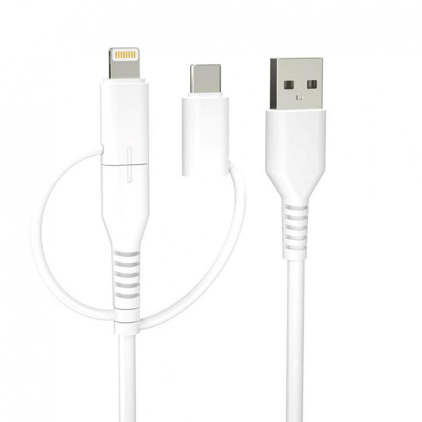 Forever recycling cable 3w1 1,5m 2,4A USB-A -USB-C+ microUSB +