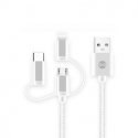 Forever recycling cable 3w1 1,5m 2,4A USB-A -USB-C+ microUSB +