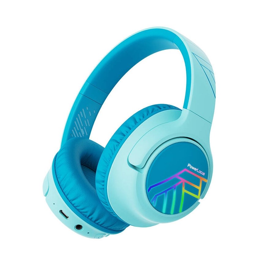 PowerLocus Bobo wireless headphones for kids (blue)