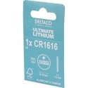Ultimate Lithium batterie DELTACO 3V, CR1616 button cell, 1-pack / ULT-CR1616-1P Ultimate Lithium batterie DELTACO 3V, CR1616 button cell, 1-pack / ULT-CR1616-1P