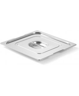 Hendi Stainless steel lid GN1/4 with cutout for handles 265x162mm