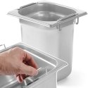 Hendi Stainless steel container with retractable handles, silver color Hendi Stainless steel container with retractable handles, silver color