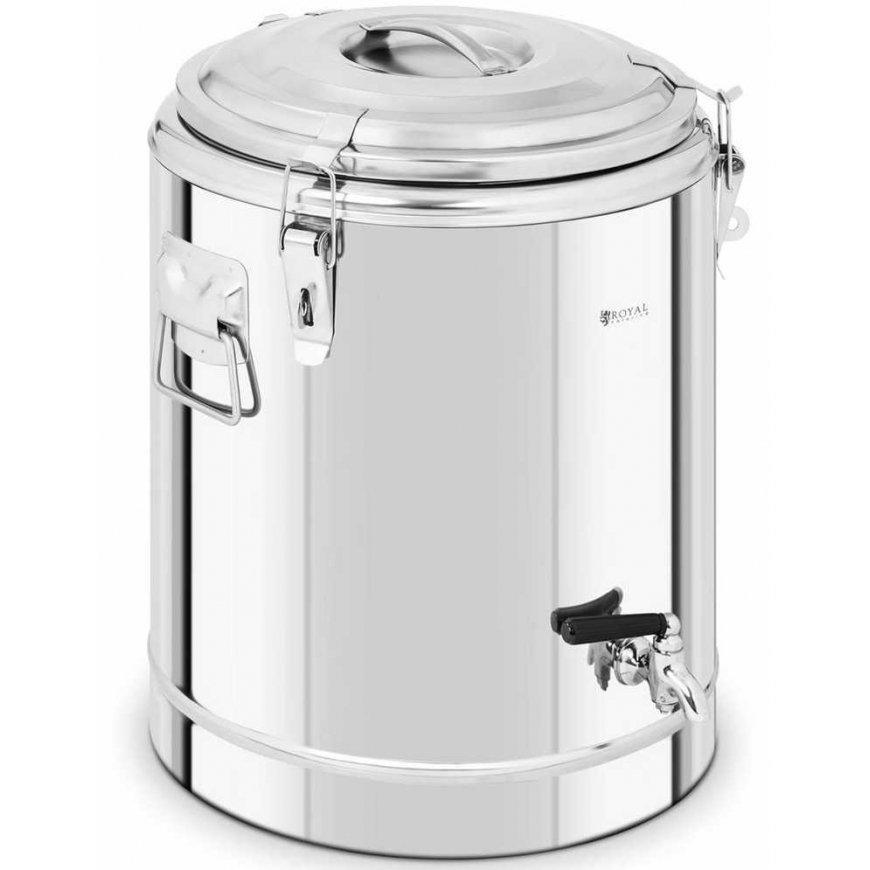 Royal Catering Thermos with tap for drinks, 30 L – 3