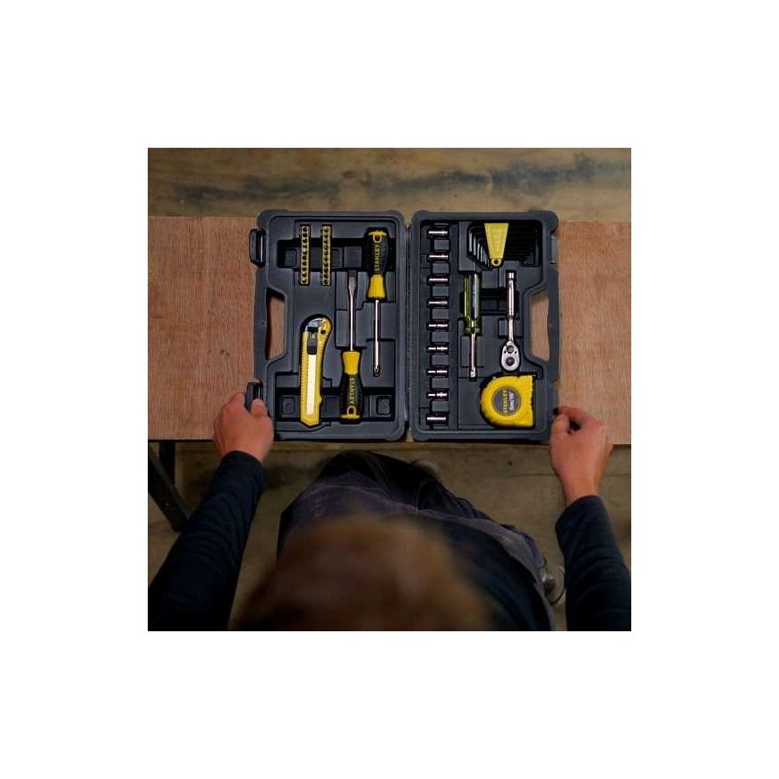 set 51 pcs. tools and accessories: wkrętaków, końcówek i nasadek with grzechotka, 1/4", Stanley [STMT0-74864] – 2