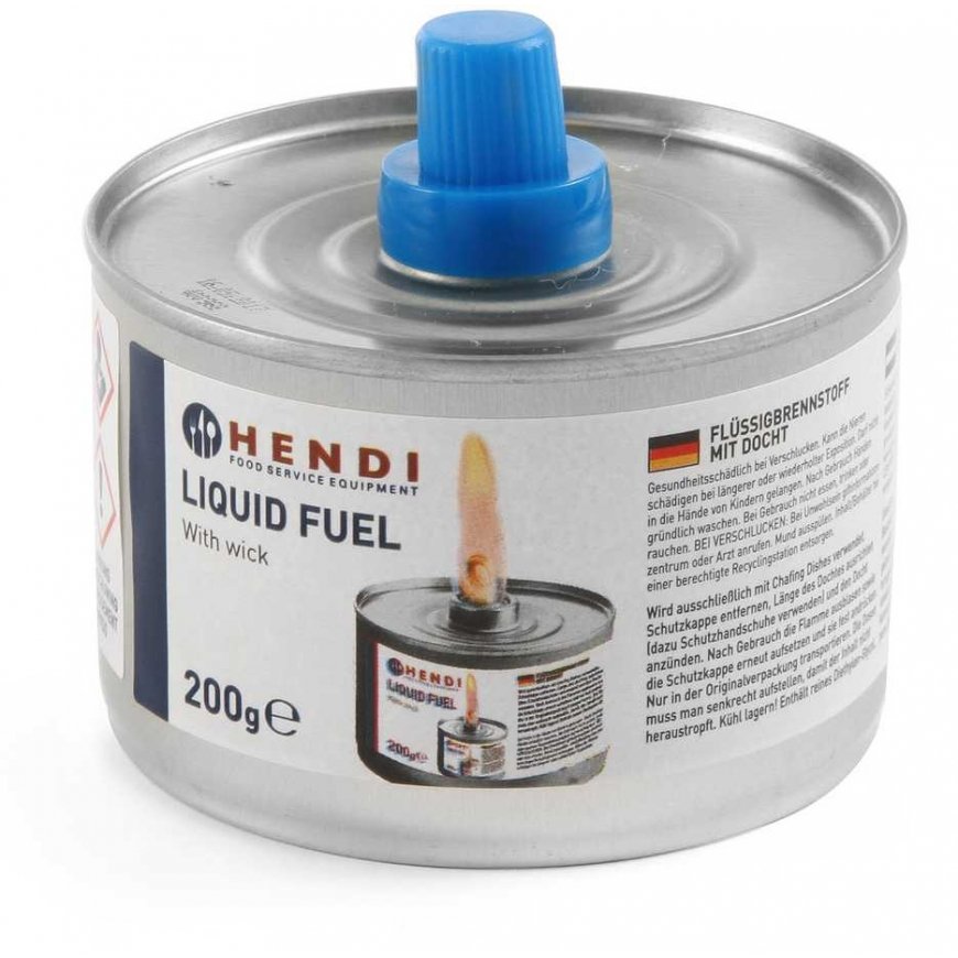 Fuel paste for food heater with wick, 200 ml, 24 pcs. - Hendy