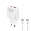 GaN Dudao A30EUT 30W USB-A | USB-C Wall Charger + USB-C - USB-C GaN Dudao A30EUT 30W USB-A | USB-C Wall Charger + USB-C - USB-C