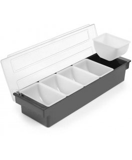 Hendi Bar accessory holder with 5 containers, black