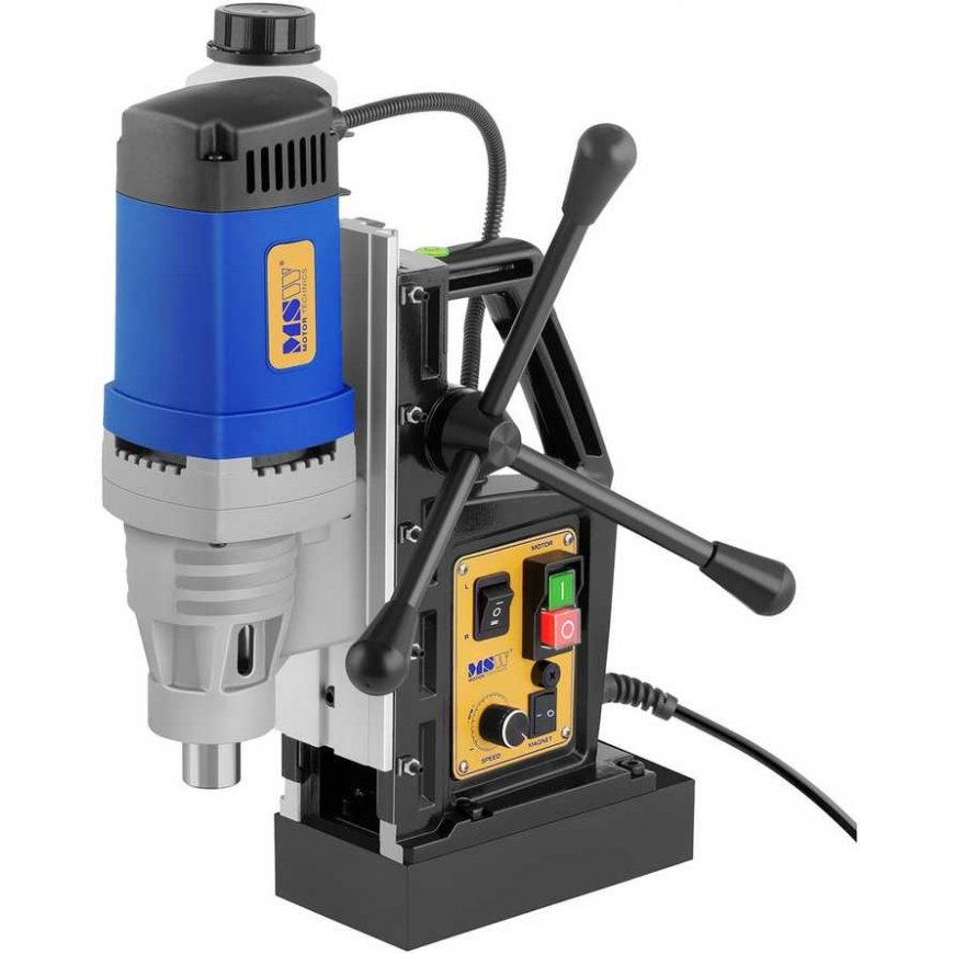 Drilled MSW Magnetic Drilling Machine, 1380W, Grey/Blue/Black – 2