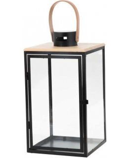 Myhome Lampion Dark Leather 21 x 21 x 40 cm MY HOME