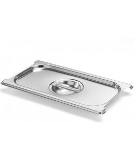 Hendi Stainless steel lid GN 1/3 with cutout for handles, 325x176mm