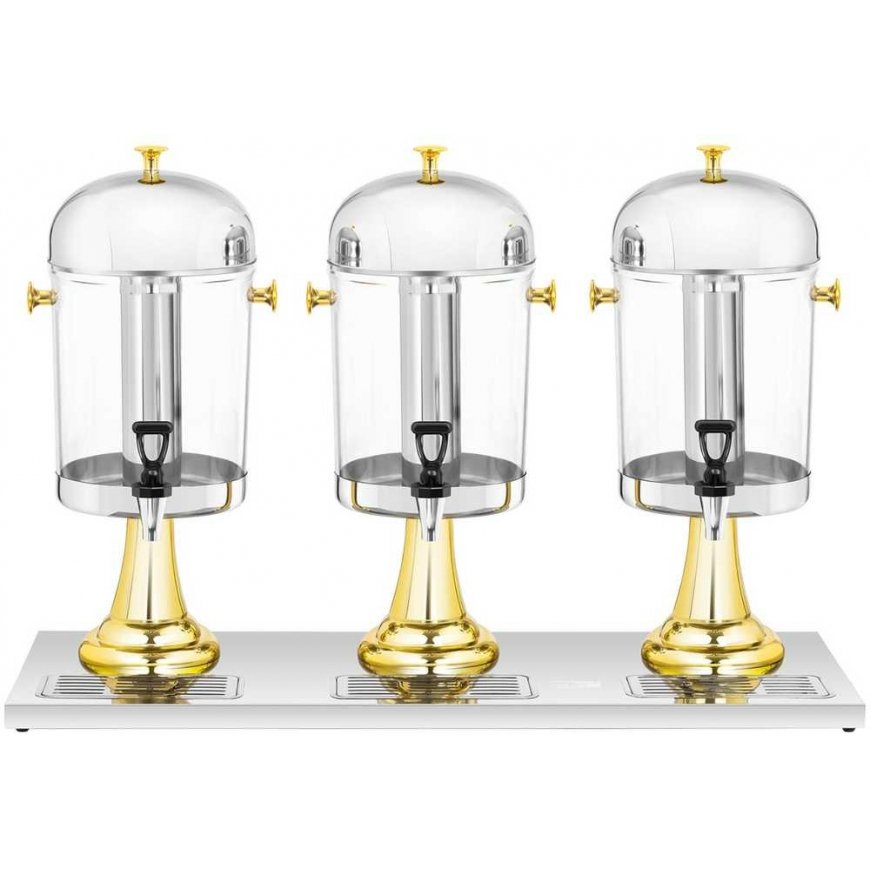 Royal Catering Three-compartment beverage dispenser with cooling 3 x 8 l – 5