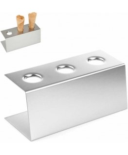 Stainless steel stand for ice cream for 3 waffles - Hendi