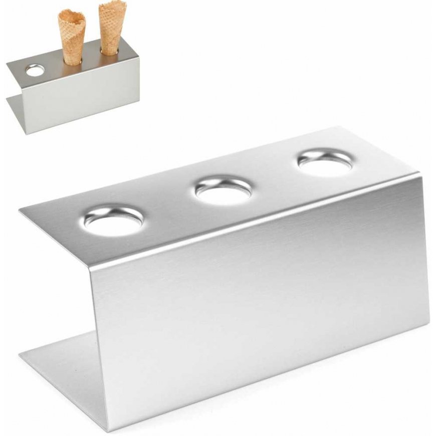 Stainless steel stand for ice cream for 3 waffles - Hendi