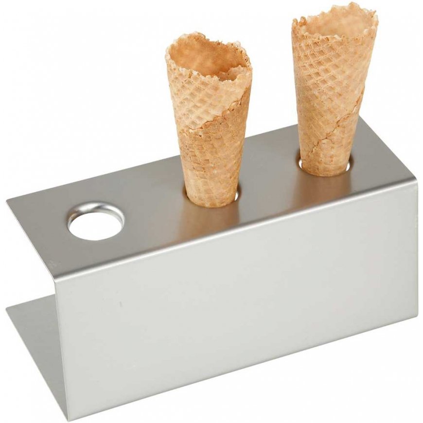 Stainless steel stand for ice cream for 3 waffles - Hendi – 2