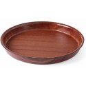 Hendi Wooden serving plate with high edge, round, 42 cm, brown Hendi Wooden serving plate with high edge, round, 42 cm, brown