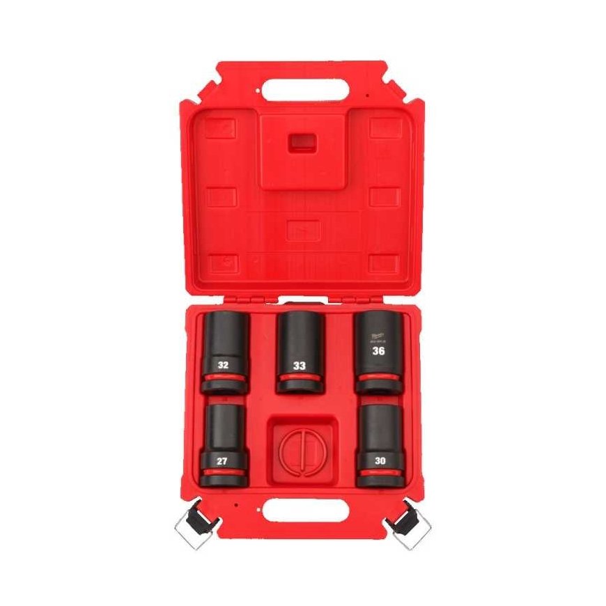 Milwaukee Accessories 5 dalių ilgų smūginių galvučių rinkinys MILWAUKEE SHW 1"