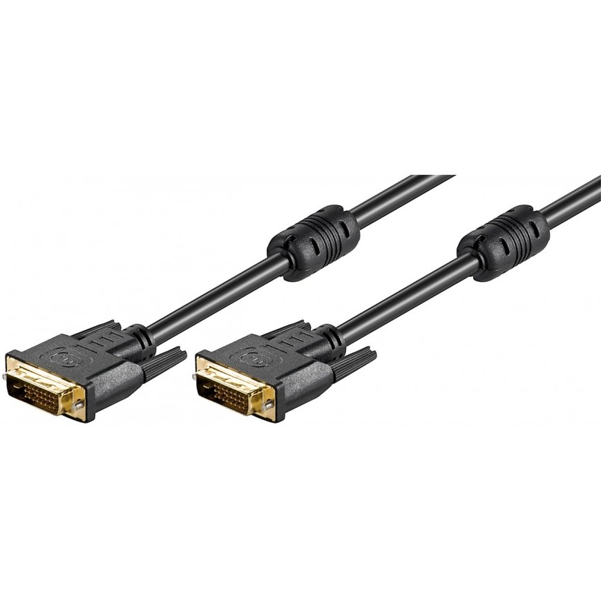 Goobay 93112 DVI kabelis 5 m DVI-D Melns – 2