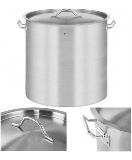 Royal Catering Stainless steel gastronomic pot with lid, 36 L