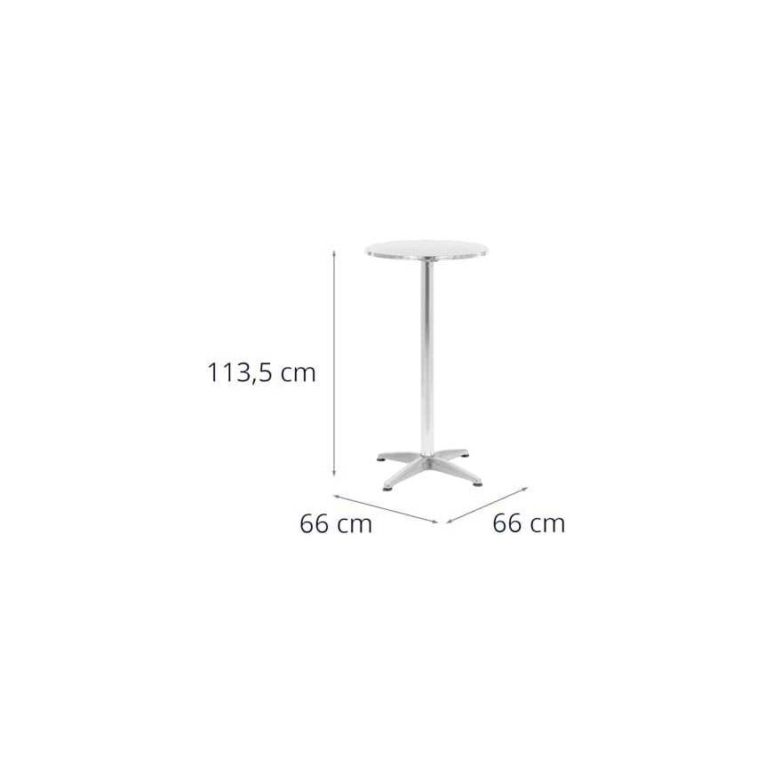 Royal Catering Round bar table, silver, 2 pcs. – 2