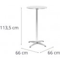 Royal Catering Apvalus baro stalas, sidabrinis, 2 vnt.