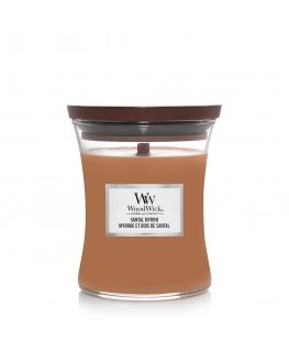 WoodWick Santal Myrhh vahakynttilä Sylinteri Meripihka, Sitruuna, Puu Ruskea 1 kpl