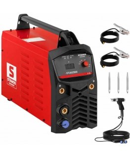 Stamos Germany Condenser welding machine for metal screws M3-M10, red