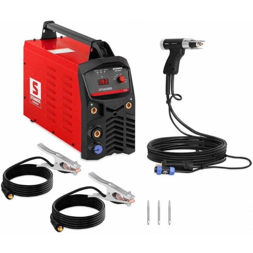 Stamos Germany Condenser welding machine for metal screws M3-M10, red – 3
