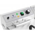 Royal Catering Electric double free-standing fryer with cabinet, 26 L