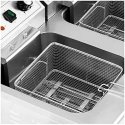 Royal Catering Electric double free-standing fryer with cabinet, 26 L