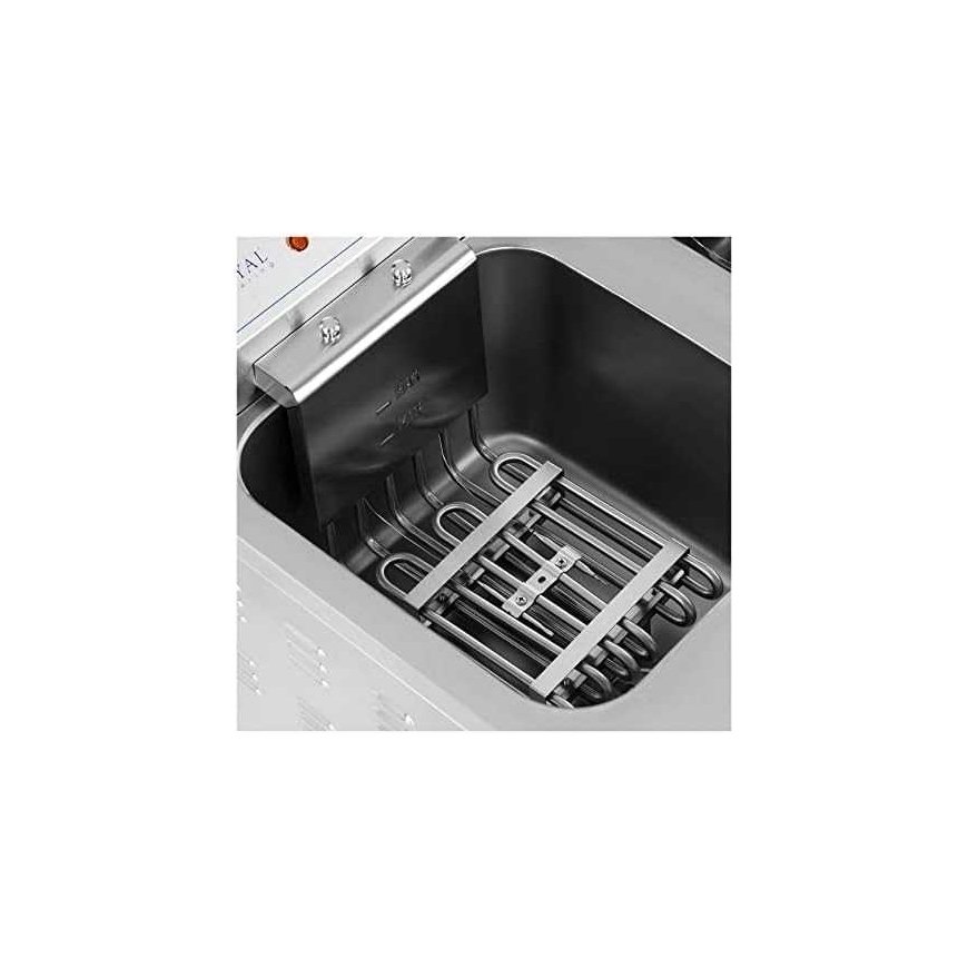 Royal Catering Electric double free-standing fryer with cabinet, 26 L – 5