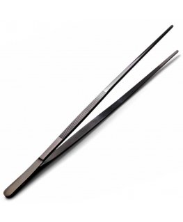 Universal kitchen tweezers made of stainless steel with black coating 300 mm - Hendi