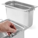 Hendi Stainless steel GN container with retractable handles GN1/3 325x176mm, height 200mm Hendi Stainless steel GN container with retractable handles GN1/3 325x176mm, height 200mm